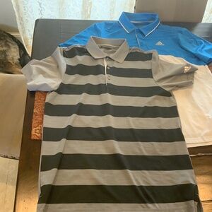 Adidas men's dri-fit polo shirts (set of 2) size S, worn once  MSRP$140